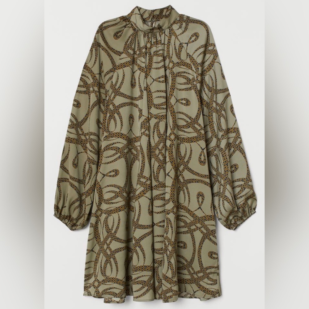 Richard Allen x H&M Stand-up Collar Satin Dress